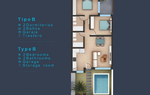 Nieuwbouw - Ground Floor Bungalow - San Pedro del Pinatar - Los Pinos