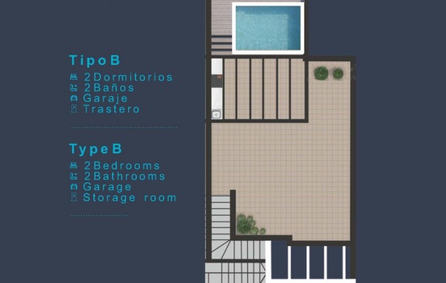 Nieuwbouw - Top Floor Bungalow - San Pedro del Pinatar - Los Pinos