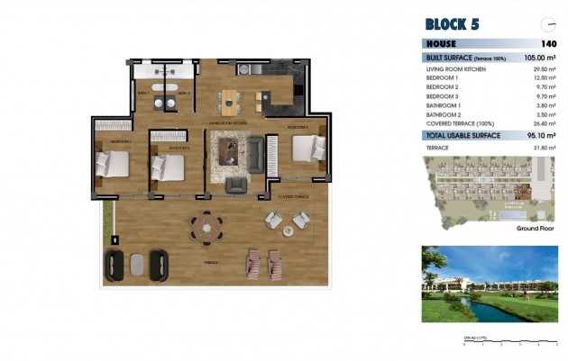 Nieuwbouw - Ground floor apartment - Los Alcázares - La Serena Golf