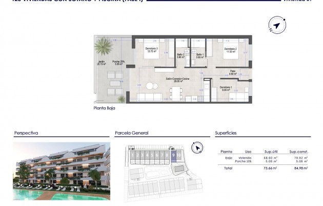 Nieuwbouw - Ground floor apartment - San Javier - Santiago de la Ribera
