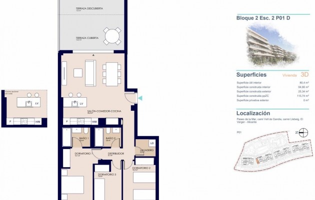 Nieuwbouw - Appartement - Denia - Playa de La Almadraba